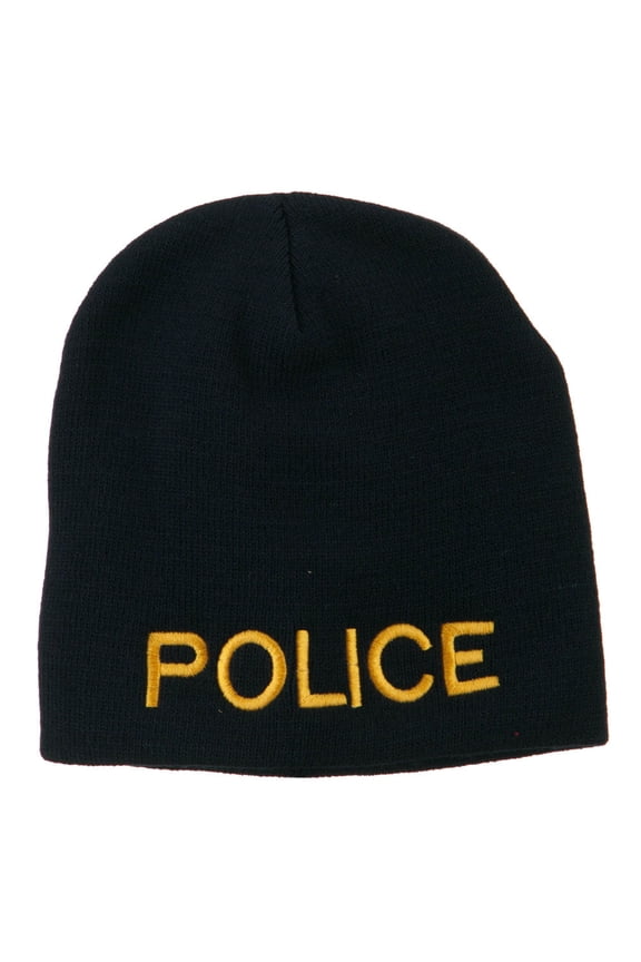 Military Police Embroidered Short Beanie - Navy OSFM