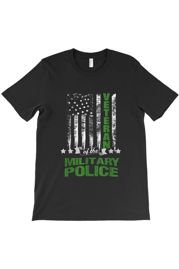 Military Police Veteran American Flag, Law Enforcement Pride G18304 Unisex T-Shirt, Up to Size 5XL