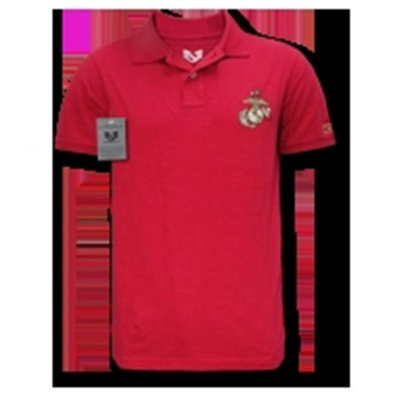 Rapid Dominance S20-MAR-CAR-03 Military Polo Shirt, Marines, Cardinal, Large