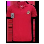 Rapid Dominance S20-MAR-CAR-01 Military Polo Shirt, Marines, Cardinal, Small
