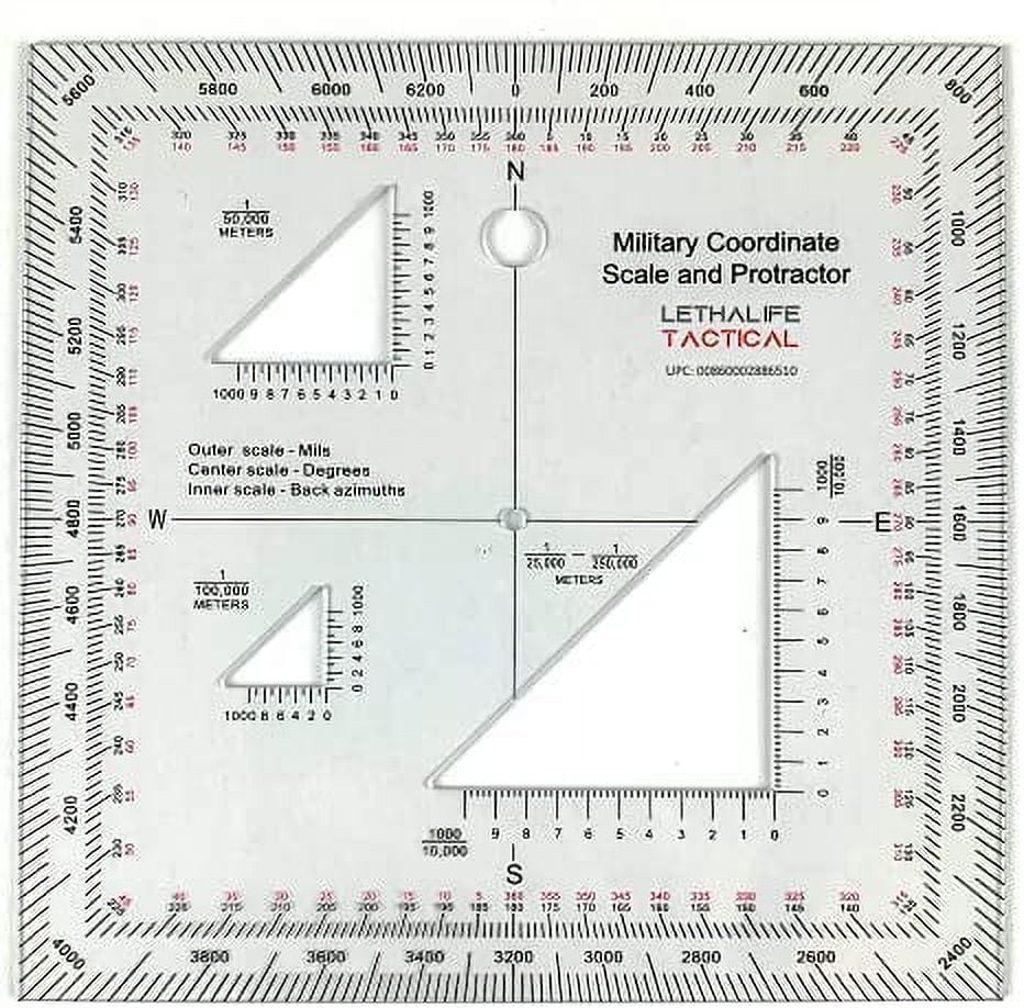 Military Protractor for Land Navigation