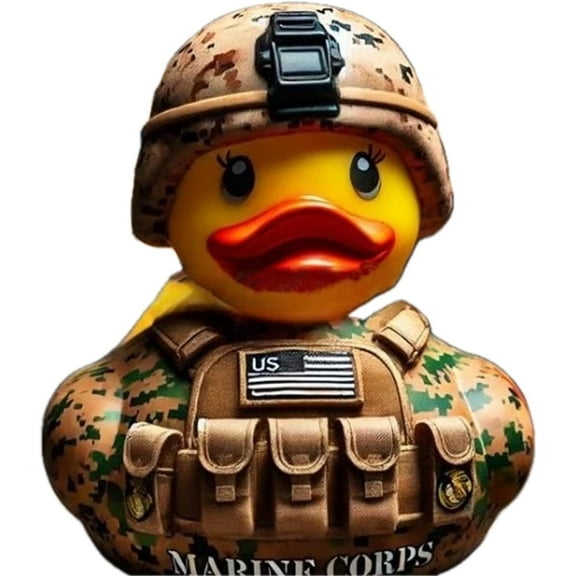 Military Rubber Ducks, Armed Mini Resin Ducks for Jeeps Ducking, Uniform Army Cruise Rubber Duck, Hand-Painted Patriotic Veteran's Day Gifts, Unique Coolest Party Favors