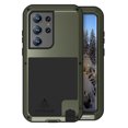 thumbnail image 1 of Military Rugged Case for Samsung Galaxy S23 Ultra, with Tempered Glass Screen Protector, Shockproof Dustproof Scratch Proof Hybrid Metal and Silicone Gel Heavy Duty Full Body Cover,Green, 1 of 6