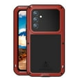 thumbnail image 1 of Military Rugged Case for Samsung Galaxy S24 FE, with Tempered Glass Screen Protector, Shockproof Dustproof Scratch Proof Hybrid Metal and Silicone Gel Heavy Duty Full Body Cover,Red, 1 of 1