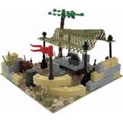Military Scene Building Blocks, Custom WW2 Military Command Model Kit for Soldiers Minifigures, DIY Army Base Building Blocks Kit