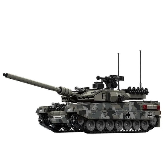 Military Series Building Blocks Model War Leopard 2A7 Heavy Tank Bricks Sets WW2 Creative Toys for Boys Adult Christmas Gifts