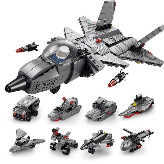 Military Series J-20 Stealth Fighter Building Blocks Air Force Model City Architecture Aircraft Toys Boys Girls Christmas Gift K