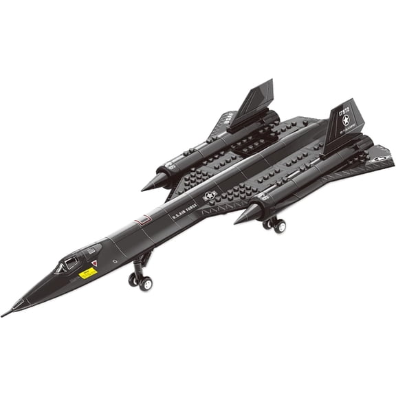 Military Series SR-71 Reconnaissance Aircraft Jet Blackbird Air Force Building Block Set (183 Pieces) -Building and Military Toys Gifts for Kid and Adult
