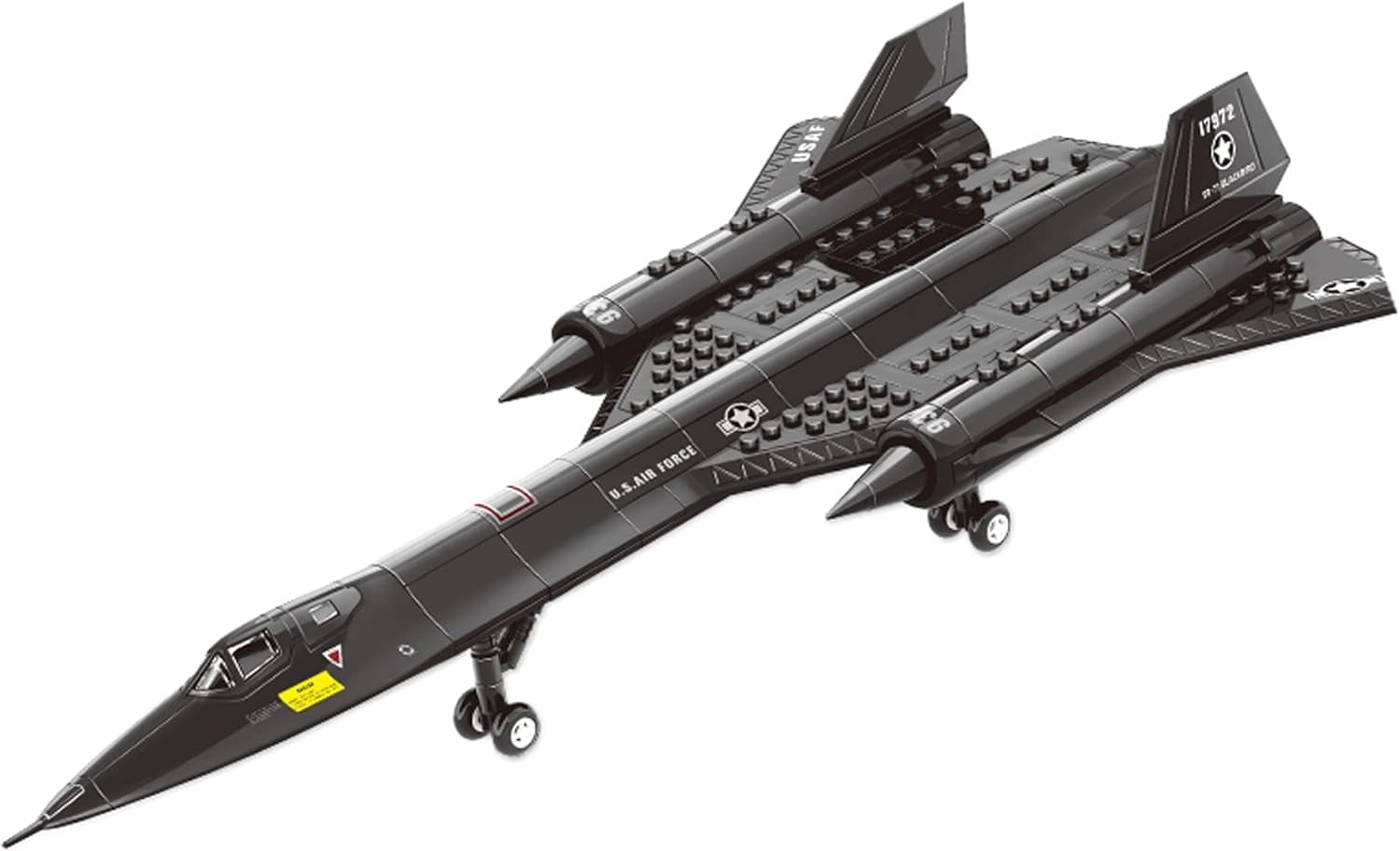 Military Series SR-71 Reconnaissance Aircraft Jet Blackbird Air Force Building Block Set (183 Pieces) compatible with Lego-technic ,lego-technic toys with building and Military