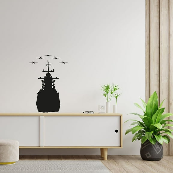 Military Shadow Silhouette Swat Team Army Men Soldier Wall Sticker Art Decal for Boys Girls Room Rooms Bedroom Playroom Kid House Home Decor Stickers Walls Art Vinyl Decoration Size (20x14 inch)