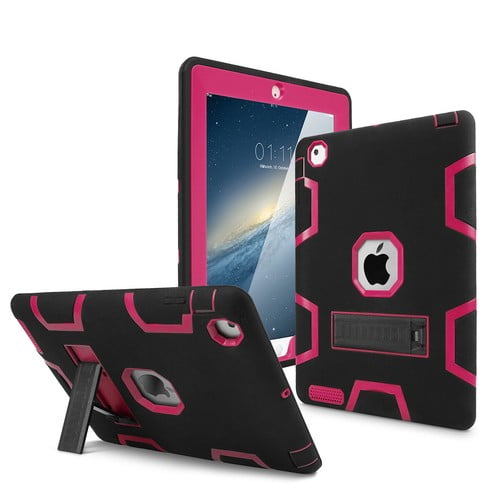 Military Shockproof Case for Apple iPad Mini 1 2 3 4 5 6 7, Heavy Duty Rugged Rubber Kickstand Cover