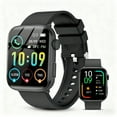 thumbnail image 1 of Smartwatch for Men Women, 1.85" HD Screen Smart Watch with Bluetooth Answer/Make Calls Fits for Android and iOS, 100+ Sport Modes/Message Reminder, IP68 Waterproof Fitness Tracker for Gift, Black, 1 of 7