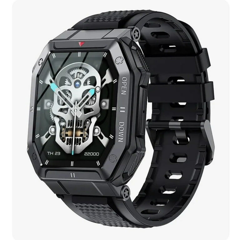Military Smart Watch for Men Answer Make Call for Motorola Moto G Play 2021 1.85in HD Tactical Sports Rugged Smartwatch Fitness Tracker Watch Black Walmart