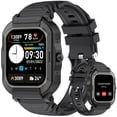 thumbnail image 1 of Military Smart Watch for Men Bluetooth Call Rugged 1.95" HD Big Screen Tactical Sports Watch Outdoor Fitness Tracker Smartwatch Compatible with Android iPhone Samsung,Black, 1 of 8