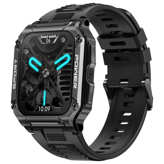 Military Smart Watch for Men 1.95'' Smart Watch (Answer/Make Calls) with 109 Sports Modes Fitness Tracker Compatible with iOS Android Phones