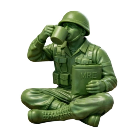 Military Soldier Figurine Miniature Resin Model Highly Detailed Collectible for Desktop Shelf and Diorama Display 3 Inch