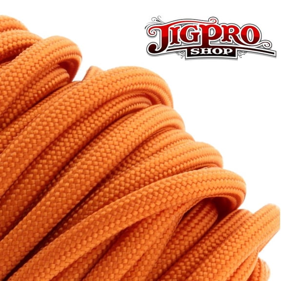 Military Spec 550lb Type III Parcord 100' Burnt Orange by Jig Pro Shop - Made in the USA