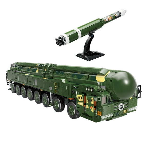 Military Strategic Nuclear Ballistic Missile Building Block Launcher Howitzers Vehicle Soldier Figure Model BricksToy For Children