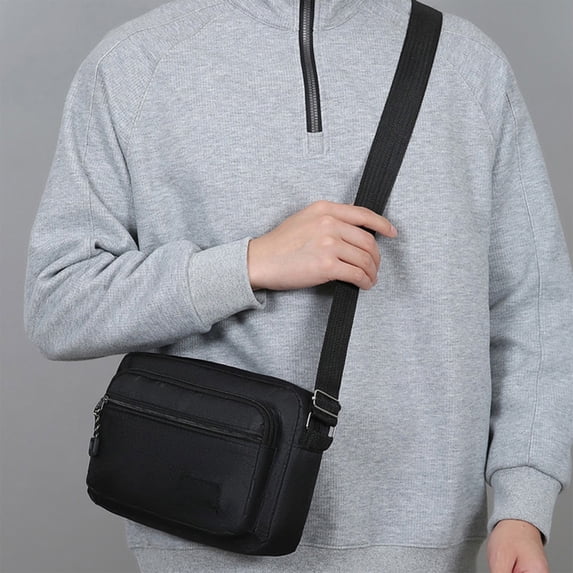 Military Style Crossbody Bag - Durable Nylon Shoulder Pack for Outdoor Activities - Compact Chest Bag with Multiple Storage Compartments