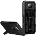 thumbnail image 1 of Military-Style Hybrid Armor Case with Integrated Belt Clip and Kickstand for Motorola Moto G Power 2021 - Black, 1 of 8