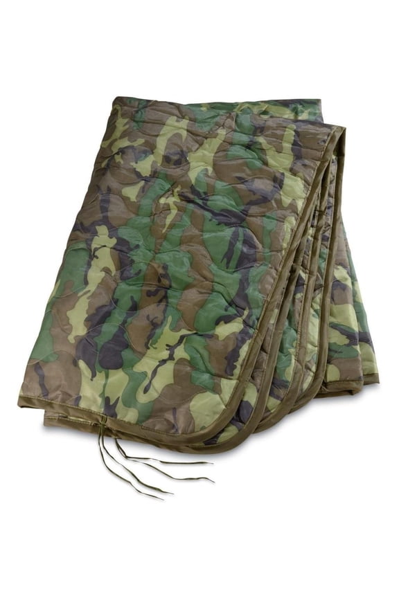 Military Style Poncho Liner Blanket - Woobie (Woodland Camo) Camouflage