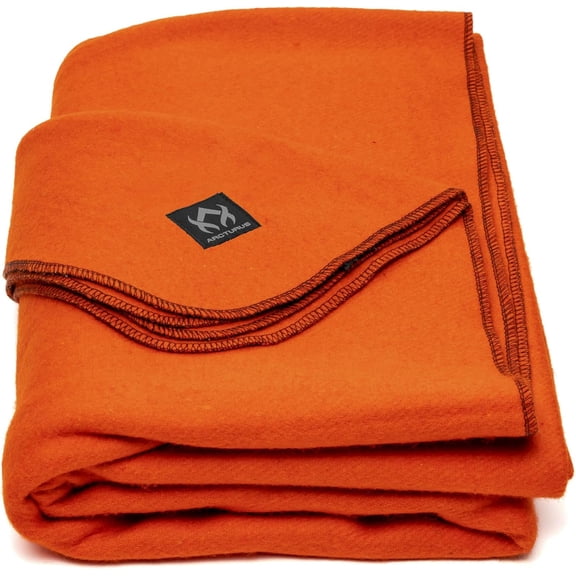 Military-Style Wool Blanket Large Ember