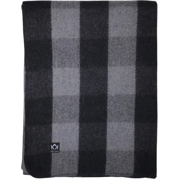 Military-Style Wool Blanket Large Gray Buffalo
