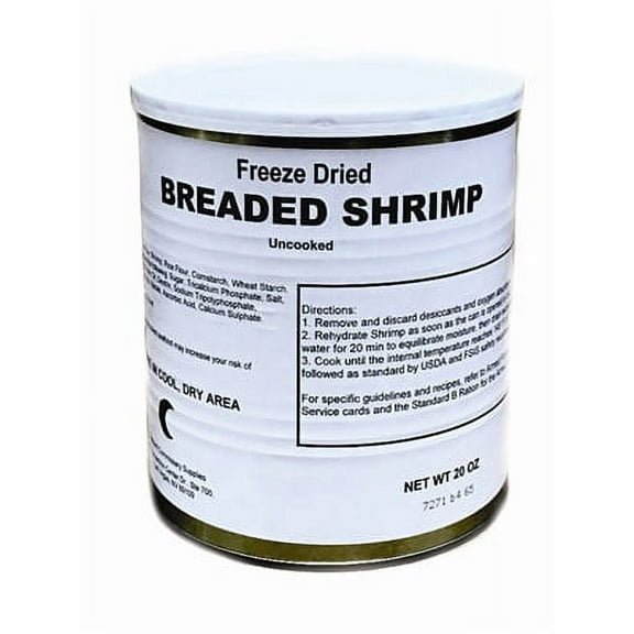 Military Surplus Freeze Dried Breaded Shrimp 1 Can