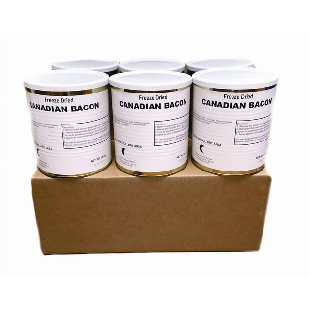 Military Surplus Freeze Dried Canadian Bacon 10 Can 5060 Slices / Can