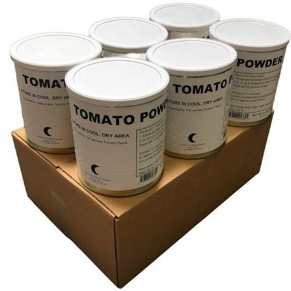 Military Surplus Freeze Dried Emergency Camping Hiking Food 25 Years+ Shelf Life Dehydrated Tomato Powder #10 Can - 6 Cans