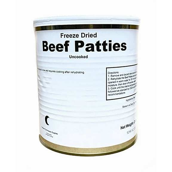 Military Surplus Freeze Dried Hamburger Ground Beef Patties #10 Can-1 Can