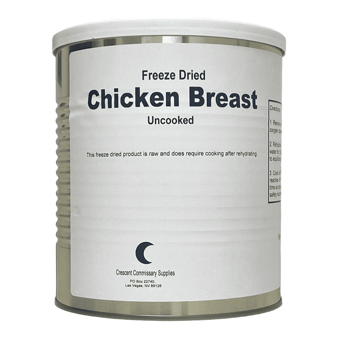 Military Surplus Freeze Dried Whole Chicken Breasts #10 Can Uncooked Food for Camping, Hiking and Back packing- 1 Can