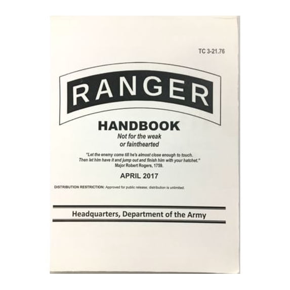 Military Surplus Gi Army Ranger Handbook 2017, White, 9 X 6, - Walmart.com
