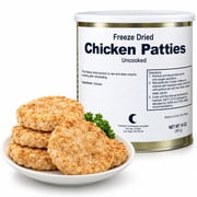 Military Surplus Uncooked Freeze Dried Chicken Patties 25 Plus Years Long Shelf Life Emergency Preparedness Survival Food for Camping and Backpacking #10 Can - 1 Can 15 Patties/28oz/Can
