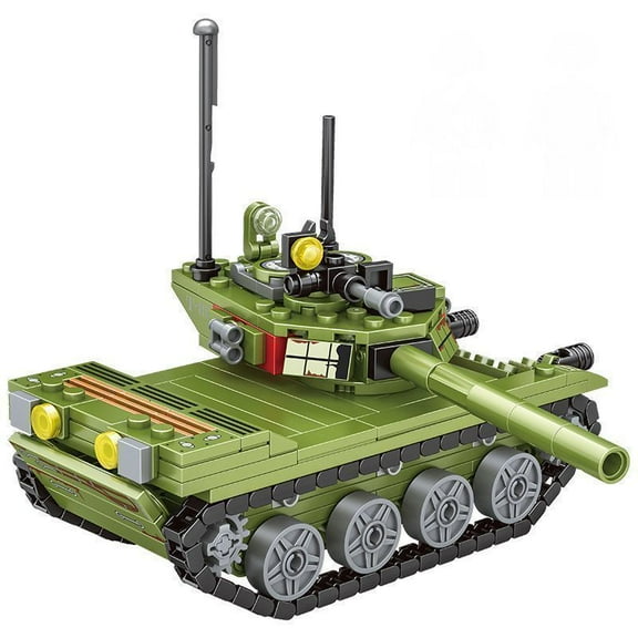 Military T-85 Main Battle Tank Vehicles WW2 Army Soldier Figures Building Blocks Kids Toys For Children Boy