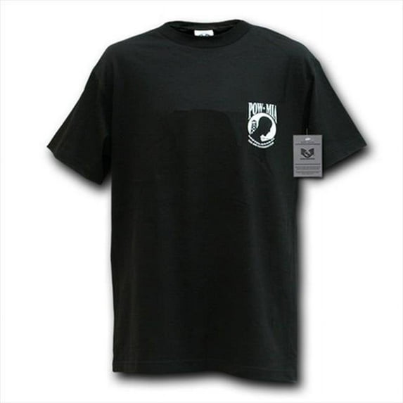 Military T-Shirt, POW MIA, Black, Large