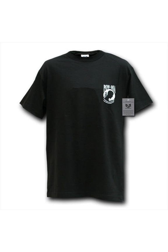 Military T-Shirt, POW MIA, Black, Large