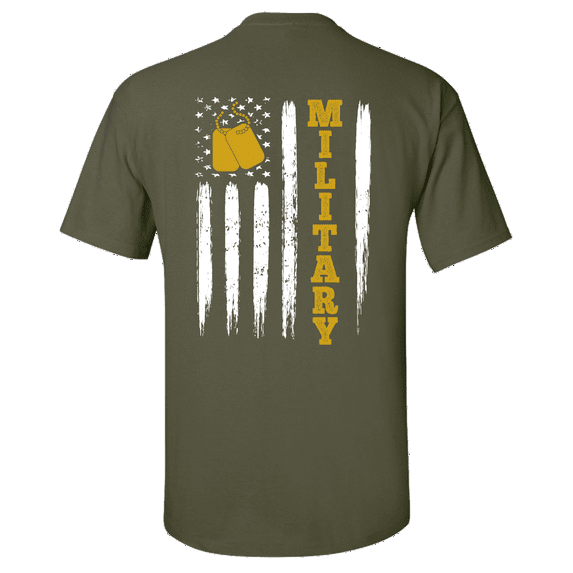 Military T-shirt First Responders Army Military Marine Air Force American Flag Short Sleeve T-shirt -Military-xl