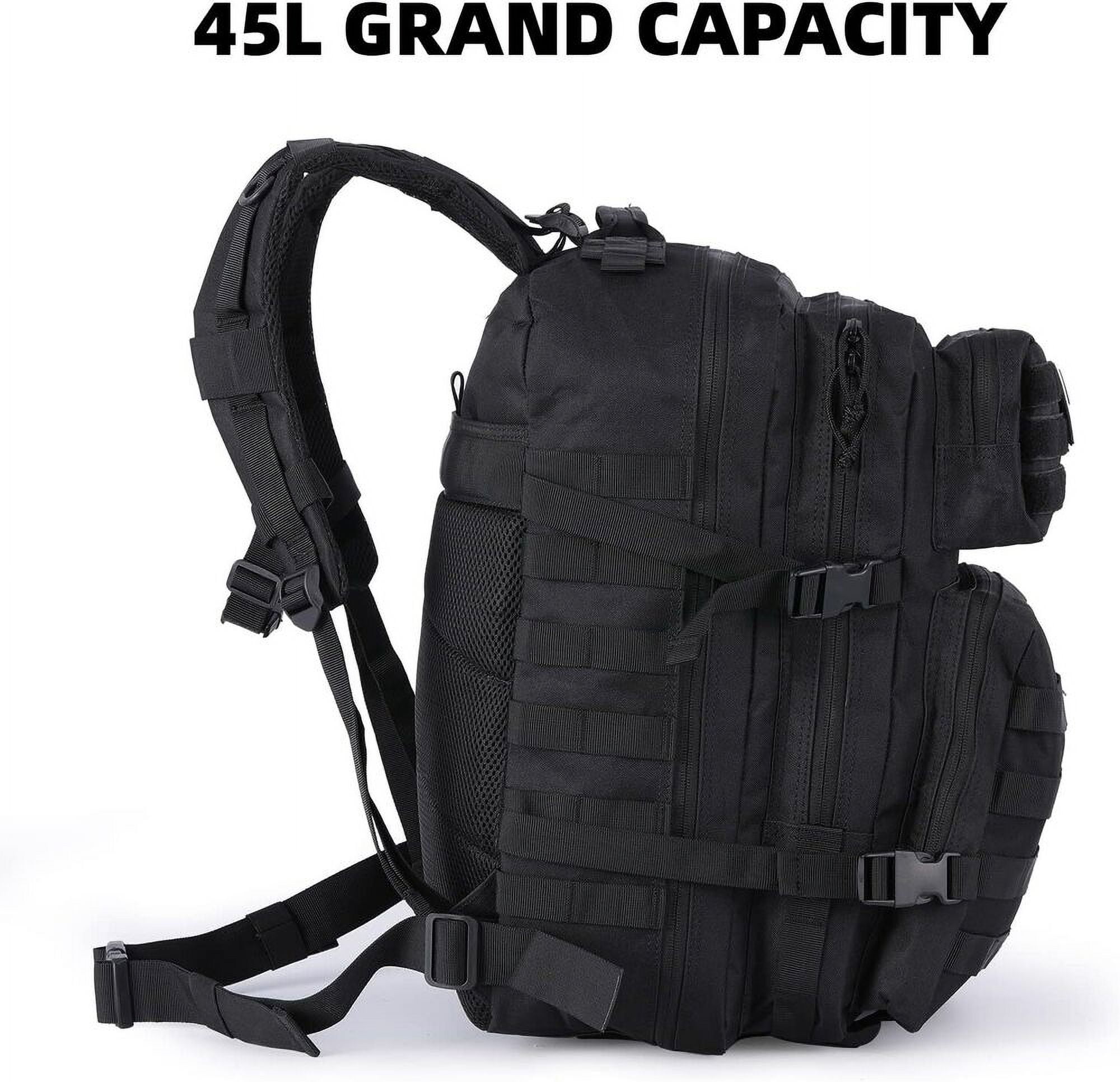 Military Tactical Backpack 45L Large Army 3 Days Assault Pack Molle Bag