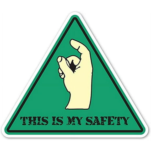 Military Tactical Black Hawk Down This Is My Safety Triangle shaped sticker 3M Vinyl Decal Bumper Sticker (Pack of 10) 4x5 inches