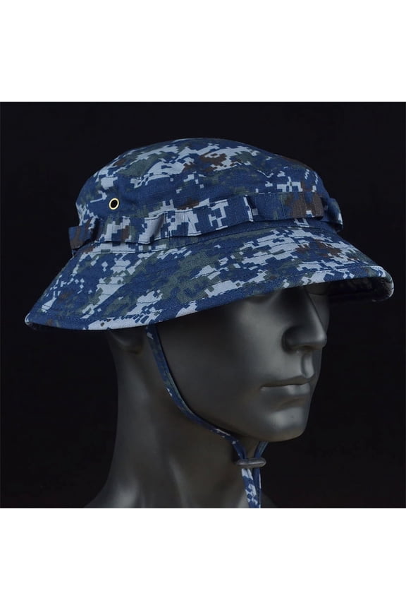 Tactical Boonie Hats Hunting Sun Fishing Hat Outdoor Camouflage Bobble Cap Hiking Fisherman Sniper Ghillie Bucket Hats Camo Boonie Hat Bucket Hat Military Hat