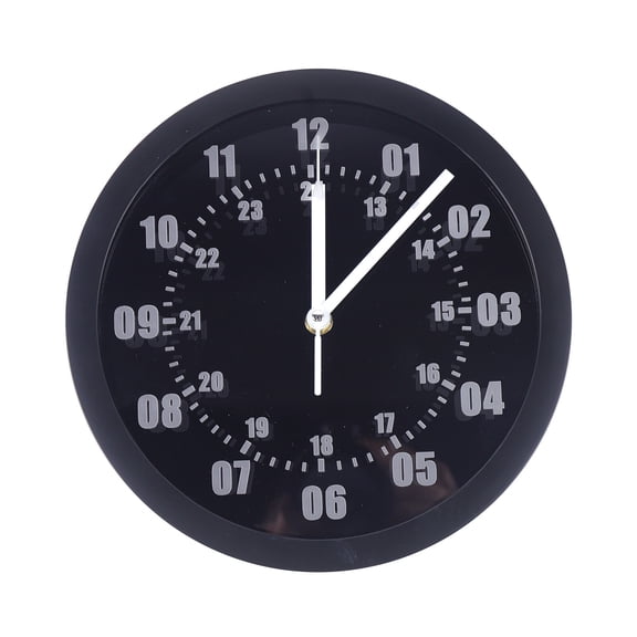 Military Time 12/24 Hours Display Wall Clock Watch Style with LED Backlight