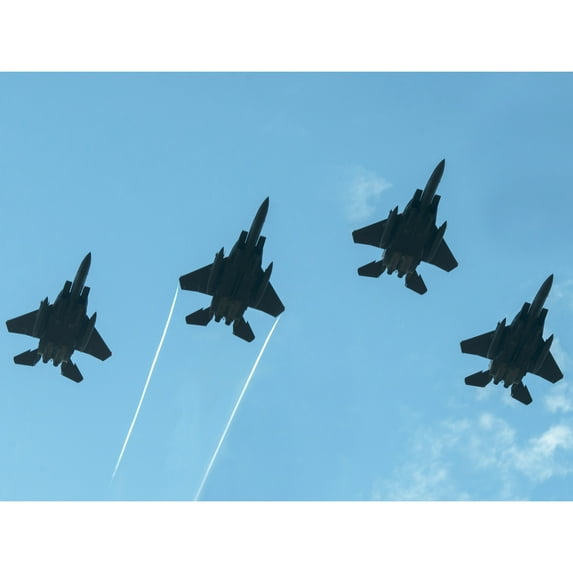 Military USA Air Force F-15E Strike Eagle Aircraft Photo Extra Large XL Wall Art Poster Print