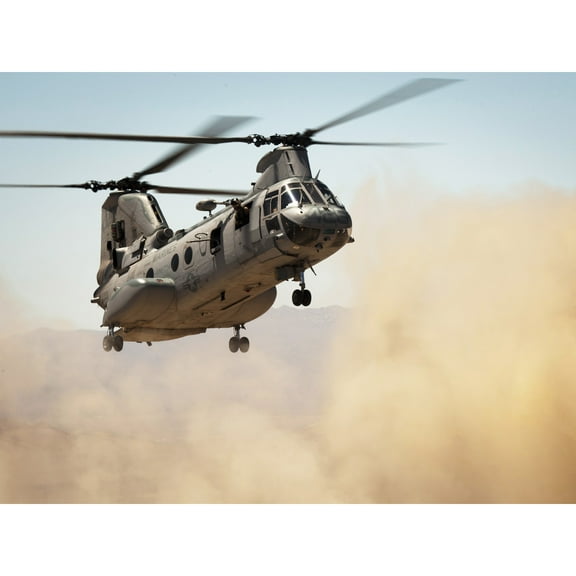 Military USA Marine Corps Helicopter CH-46E Sea Knight Photo Extra Large XL Wall Art Poster Print