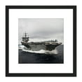 thumbnail image 1 of Military USA Navy USS Enterprise Aircraft Carrier Photo 8X8 Inch Square Wooden Framed Wall Art Print Picture with Mount, 1 of 4