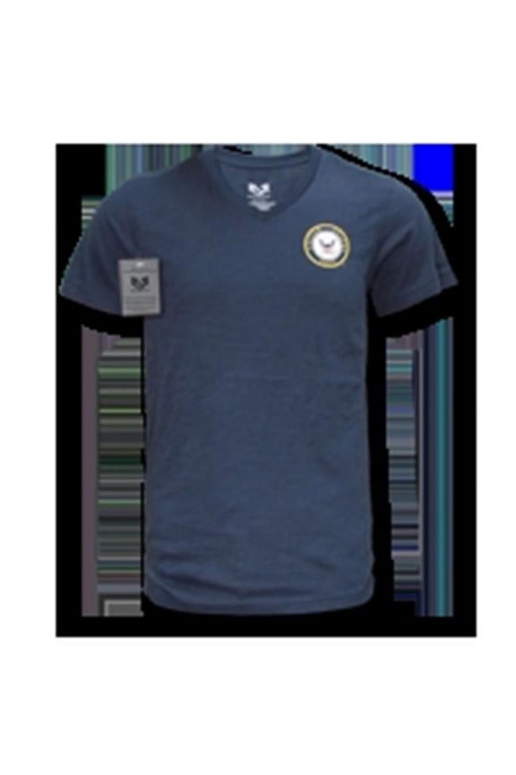 Military V-Neck Tee, Navy, Navy, 2X