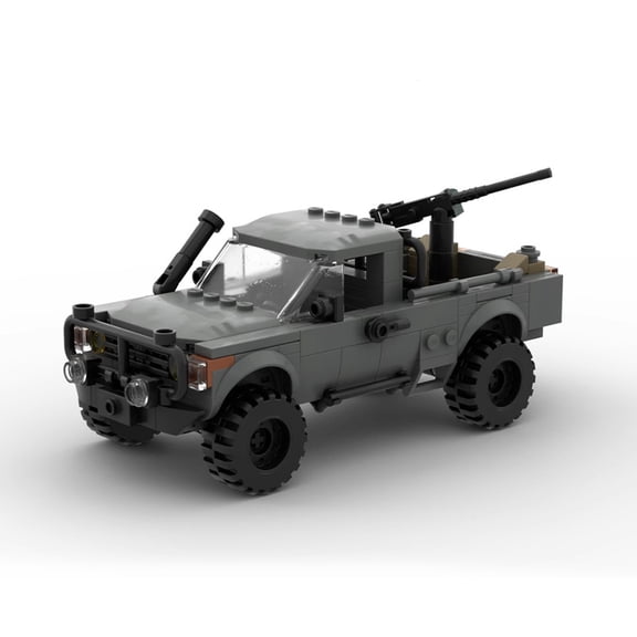 Military Vehicle Building Block Set, Tactical Off-Road Pickup Truck Model, Army Brick Construction Toy, Collectible Display Building Kit, 219 Pieces