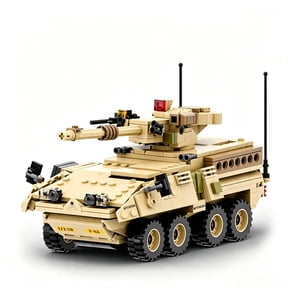 Military Vehicle Building Blocks Sets,Armored Model Brick Set Highly Detailed Set for Military Enthusiast, Adults (M1128 Mobile Gun System)