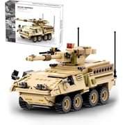 Military Vehicle Building Blocks Sets,Armored Model Brick Set Highly Detailed Set for Military EnthusiastM1128 Mobile Gun System