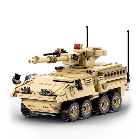 Military Vehicle Building Blocks Sets,Armored Model Brick Set Highly Detailed Set for Military Enthusiast(M1128 Mobile Gun System)